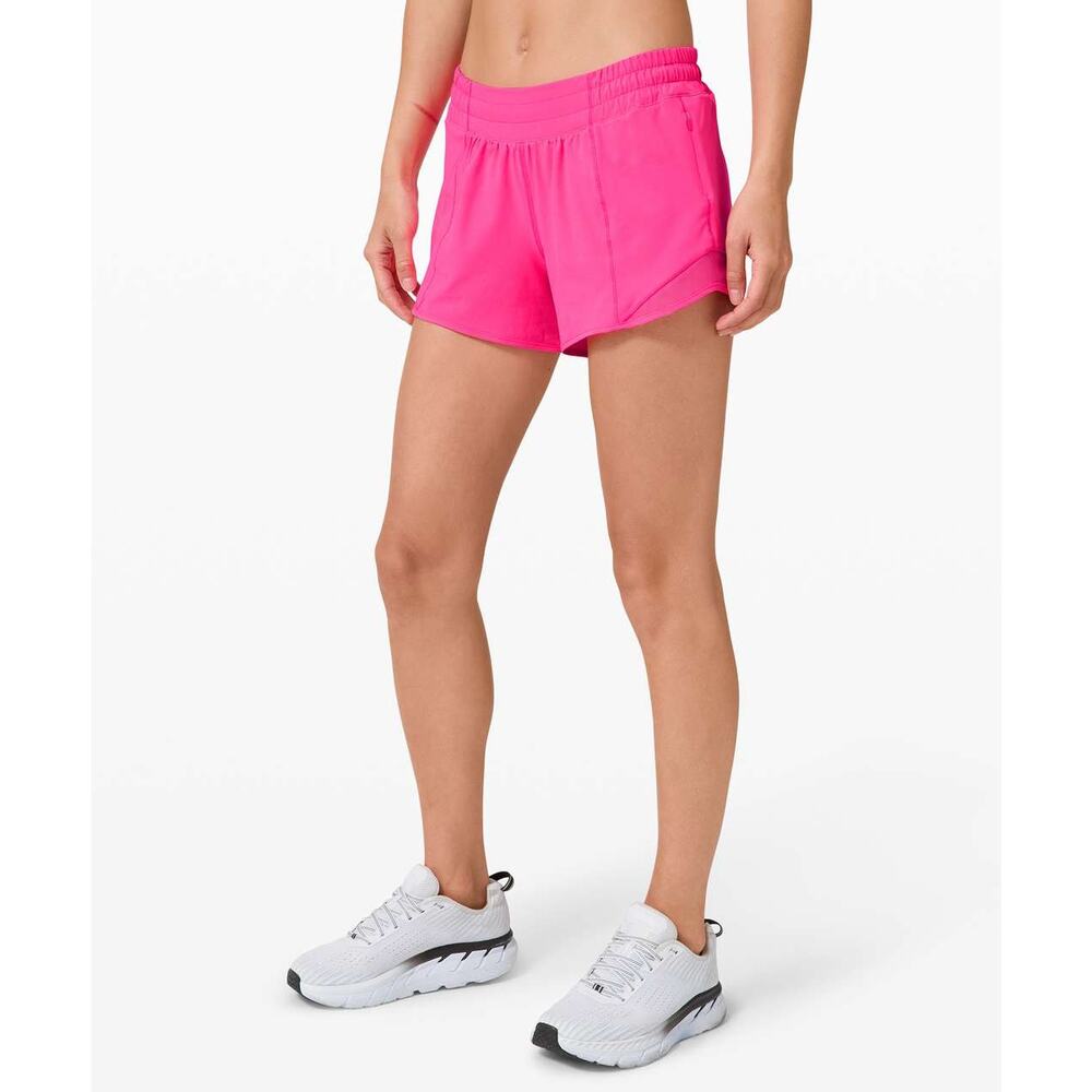 Lululemon Hotty Hot Short Ii Women's Size 6 Pink Zip Pockets Pull on Stretch